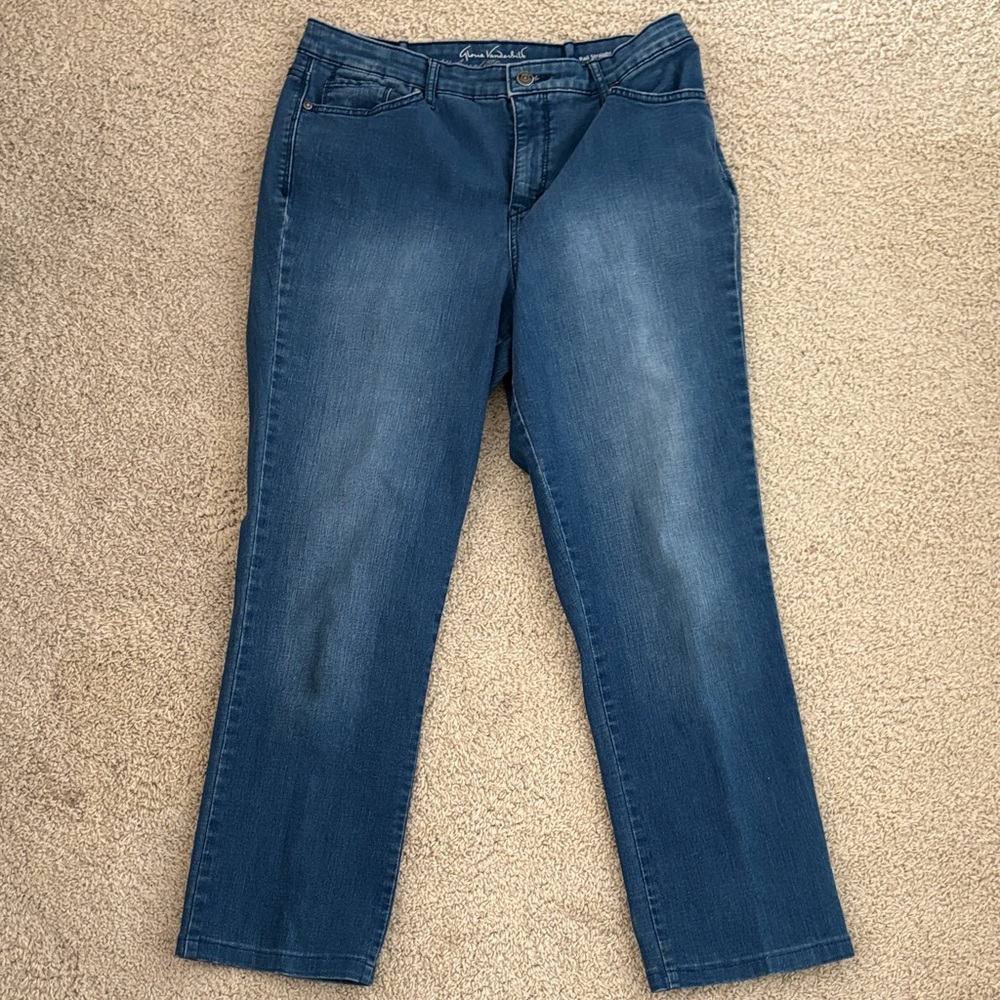 Gloria Vanderbilt Dark Blue Straight Leg Jeans